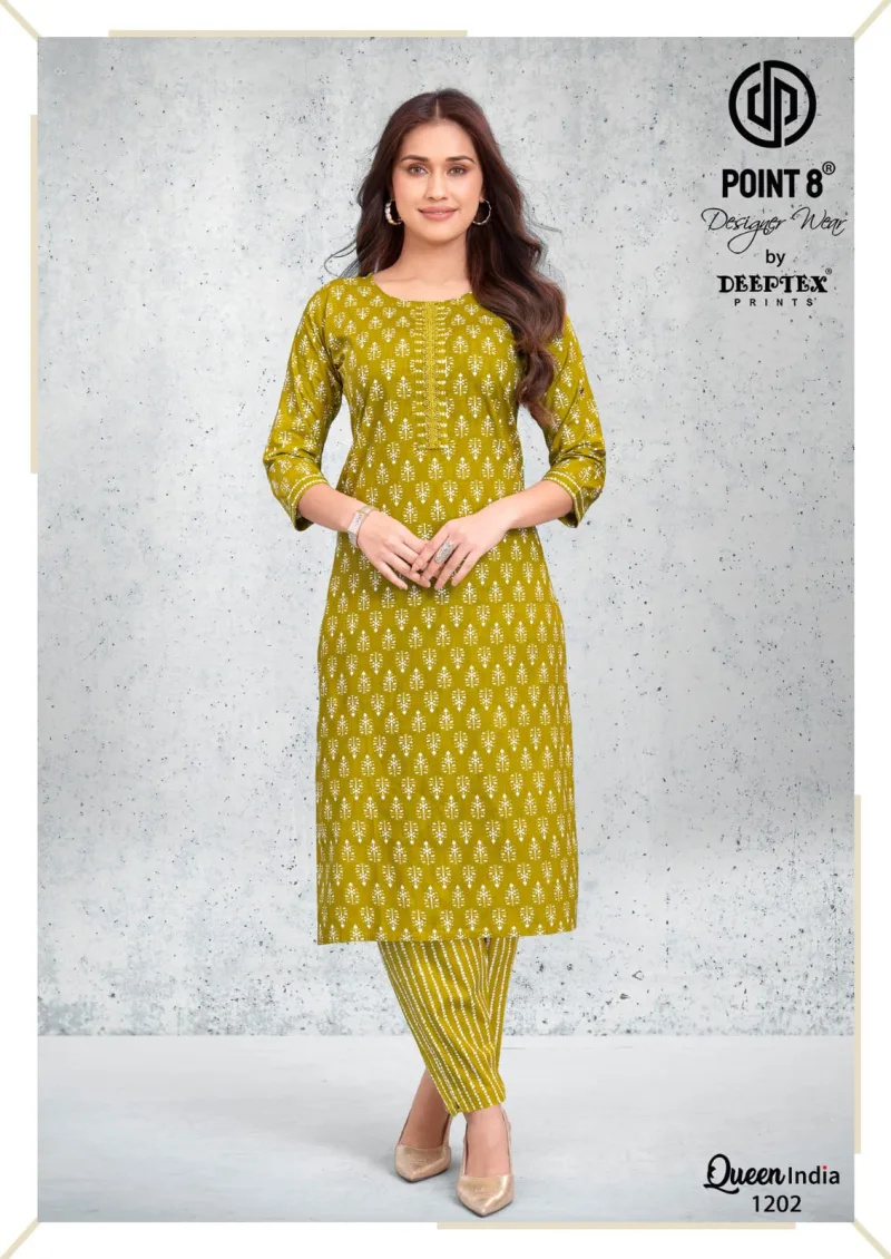 Queen India Vol 12 By Deeptex Cotton Kurti With Bottom